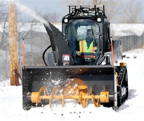 skid steer blowing snow|best snowblower for skid steer.